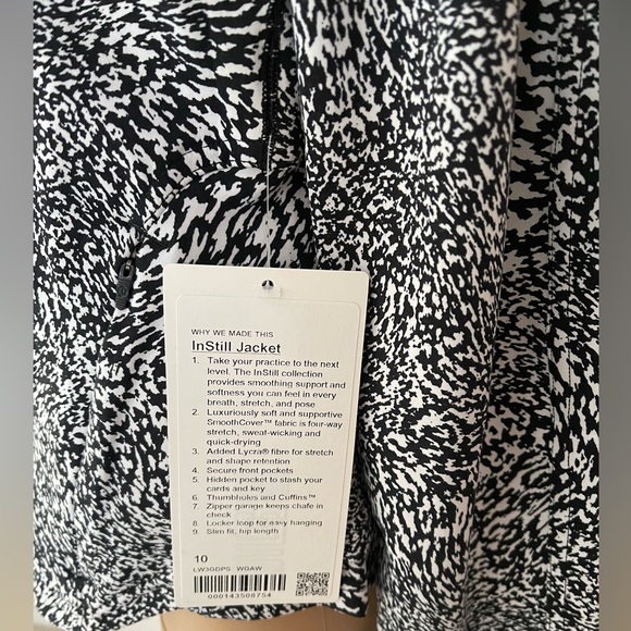 Lululemon InStill Jacket - Warped Grain Alpine White Black - Picture 3 of 5